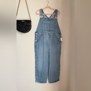 NWT GAP Denim Blue Jean Overalls, Size XL